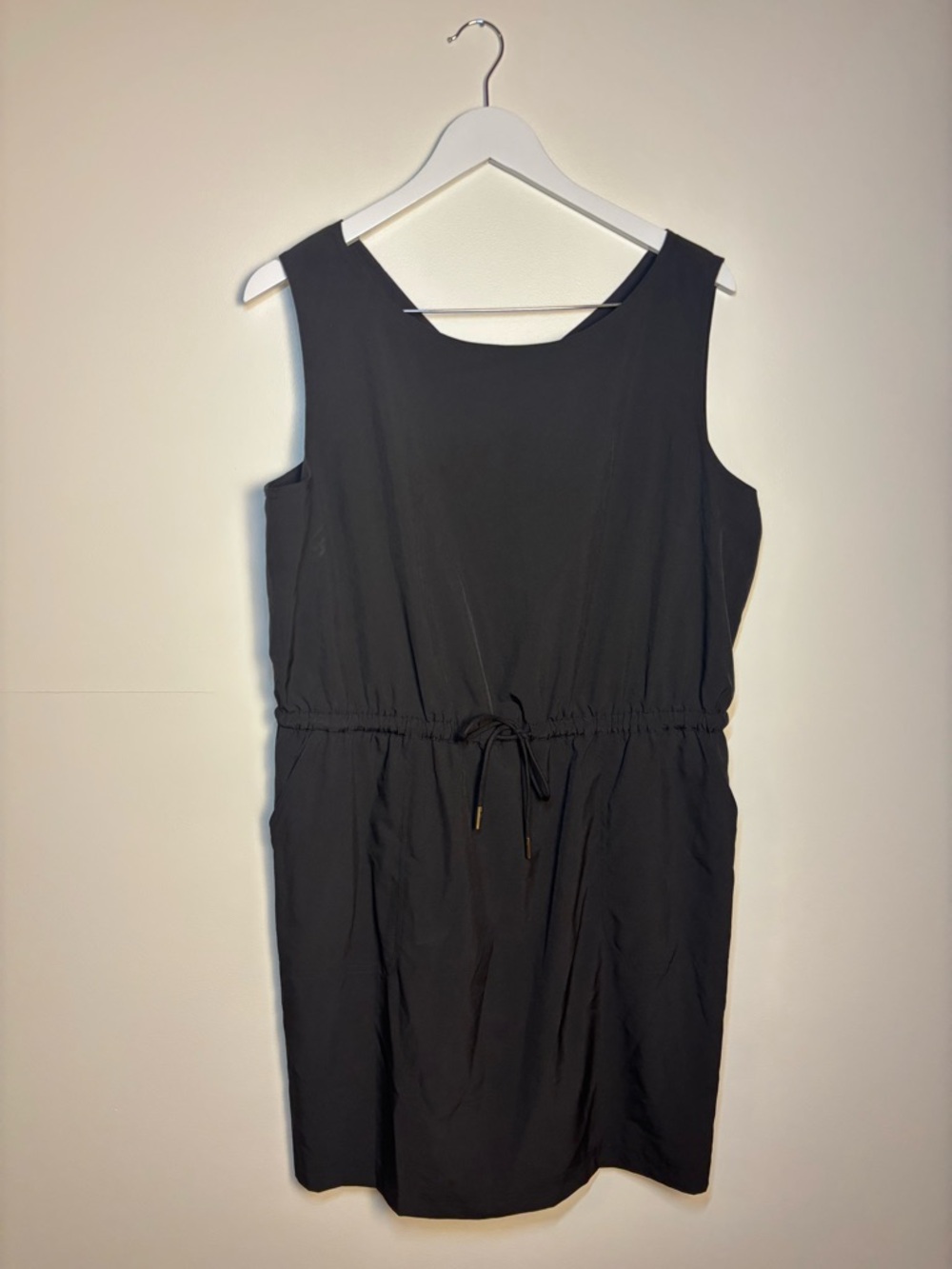 NWT Calvin Klein Black Commuter Sleeveless Drawstring Dress, Size XL - Picture 3 of 10
